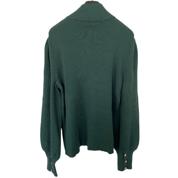 Lauren Ralph Lauren Black Label Green Sweater Sz XXL Gold Buttons Preppy - Picture 7 of 9